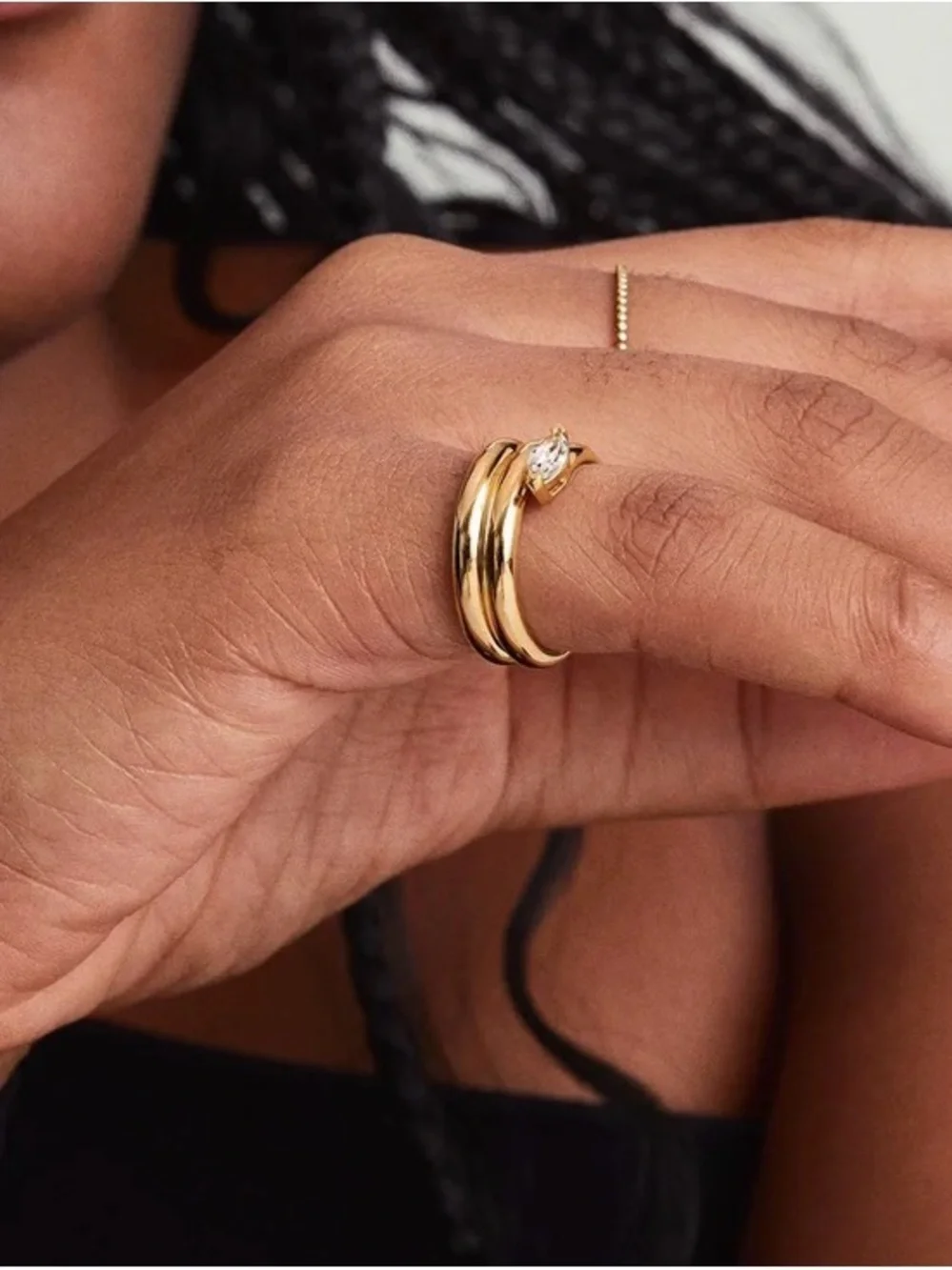 Mejuri Boa Gemstone Coil Ring